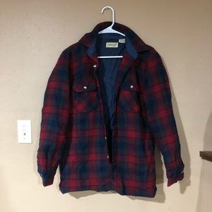 St. John’s Bay plaid wool coat.